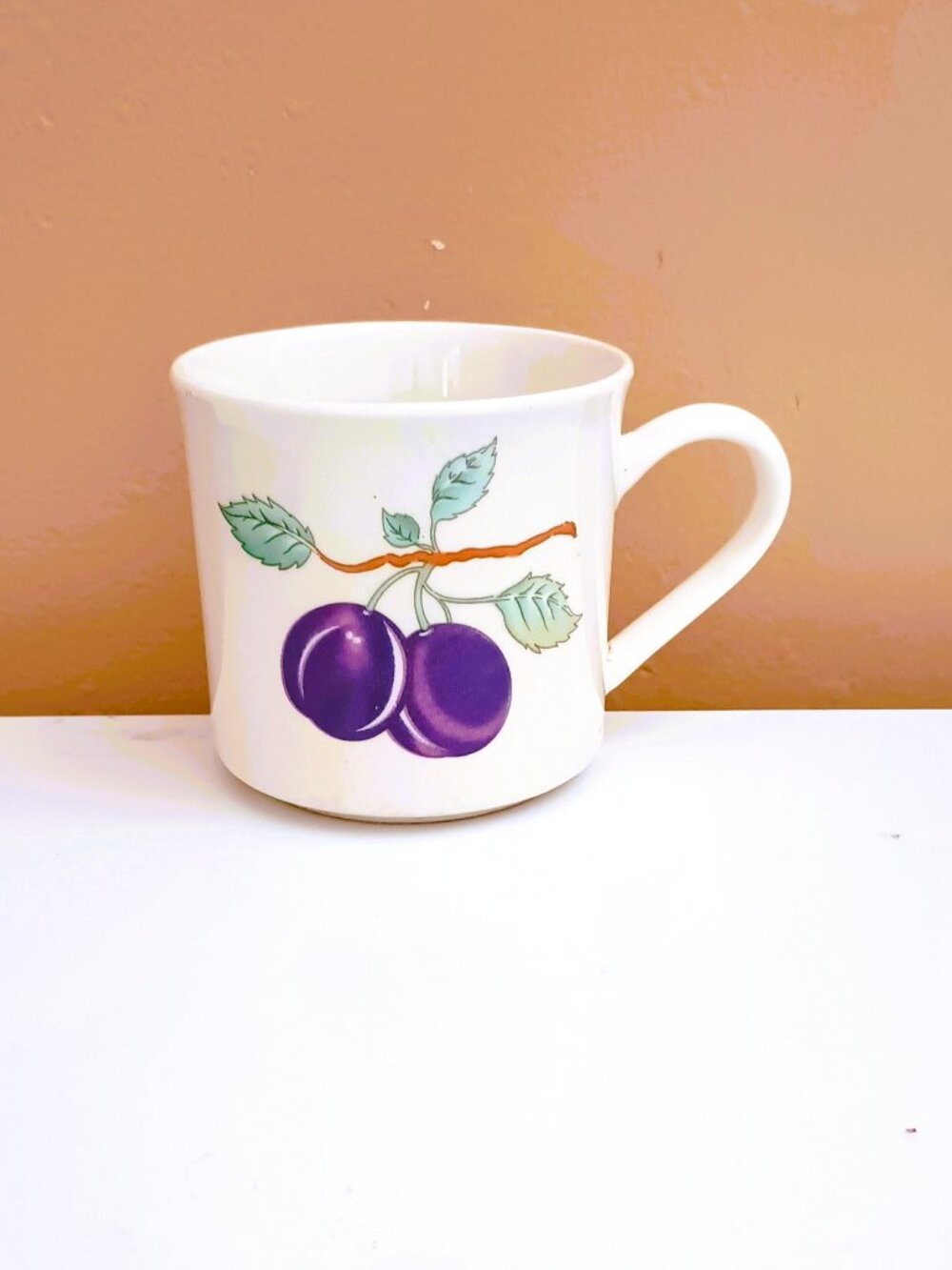 Vintage Tabletops Unlimited Dulcie Mug Fruit Design Coffee Cup